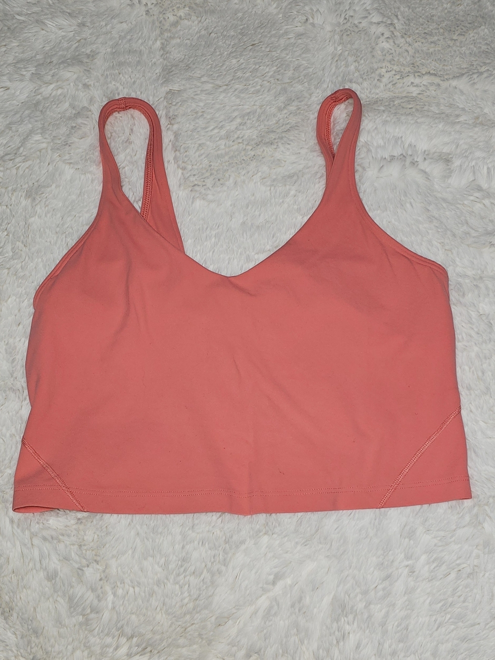 lululemon athletica Coral Pink Athletic Crop Top Size 10